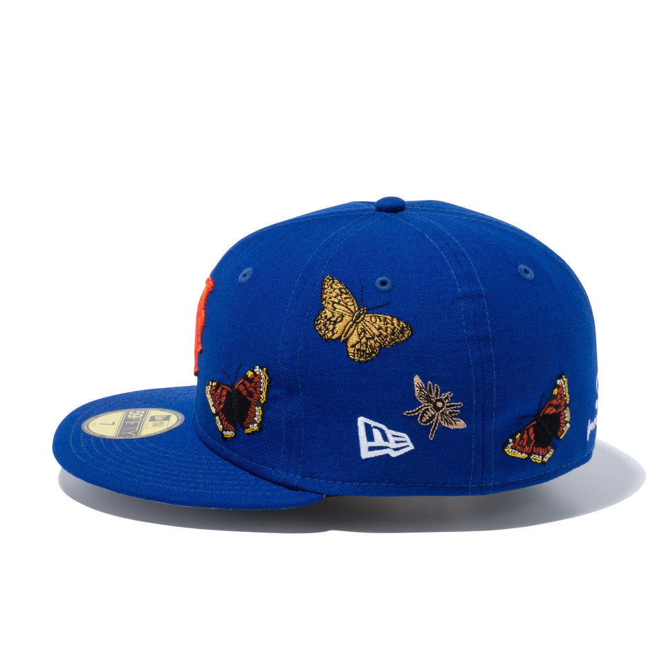 59FIFTY Felt ニューヨーク・メッツ Butterfly Garden グレーアンダーバイザー - 12849889-700| NEW ERA ニューエラ公式オンラインストア