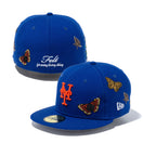 59FIFTY Felt ニューヨーク・メッツ Butterfly Garden グレーアンダーバイザー - 12849889-700| NEW ERA ニューエラ公式オンラインストア