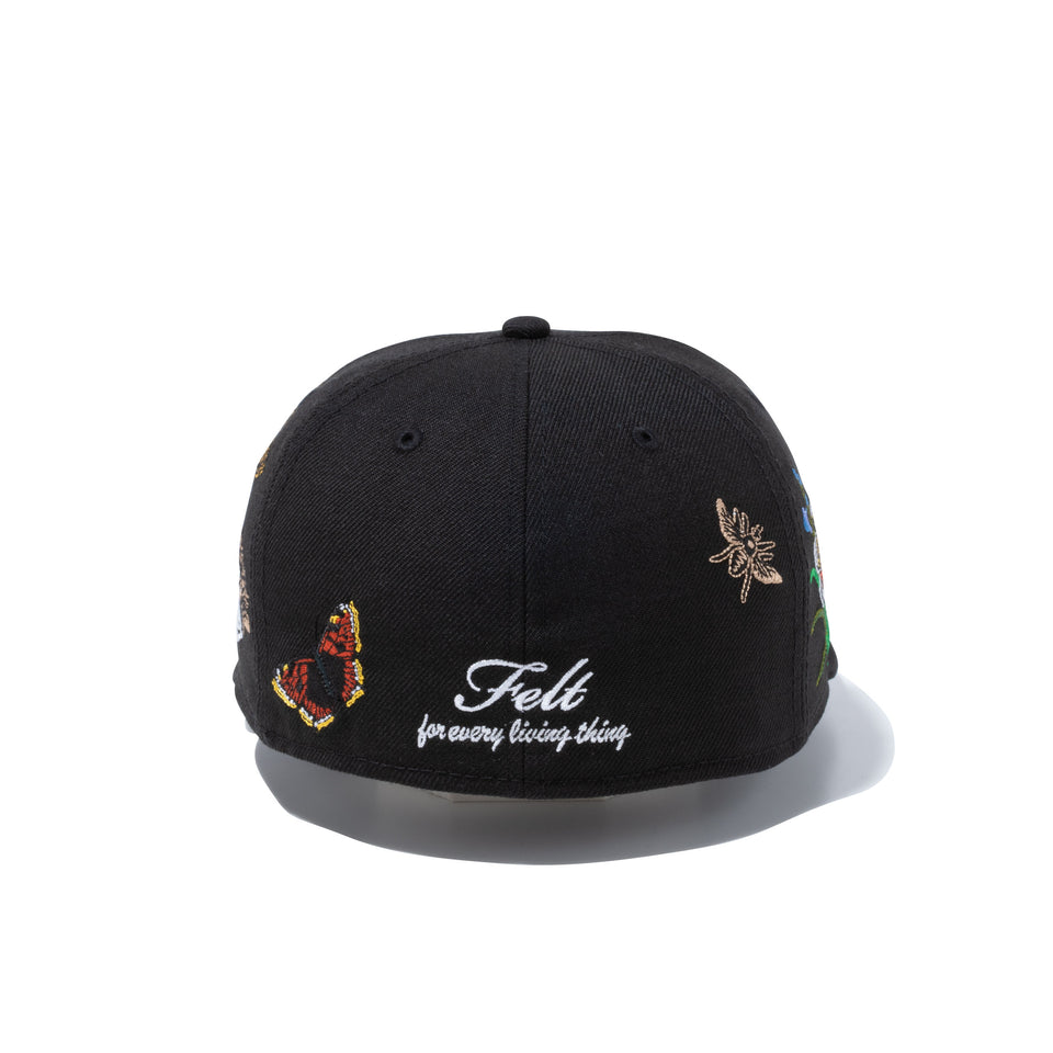 59FIFTY Felt マイアミ・マーリンズ Butterfly Garden グレーアンダーバイザー - 12849890-700| NEW ERA ニューエラ公式オンラインストア