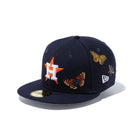 59FIFTY Felt ヒューストン・アストロズ Butterfly Garden グレーアンダーバイザー - 12849891-700| NEW ERA ニューエラ公式オンラインストア