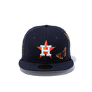 59FIFTY Felt ヒューストン・アストロズ Butterfly Garden グレーアンダーバイザー - 12849891-700| NEW ERA ニューエラ公式オンラインストア