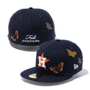 59FIFTY Felt ヒューストン・アストロズ Butterfly Garden グレーアンダーバイザー - 12849891-700| NEW ERA ニューエラ公式オンラインストア