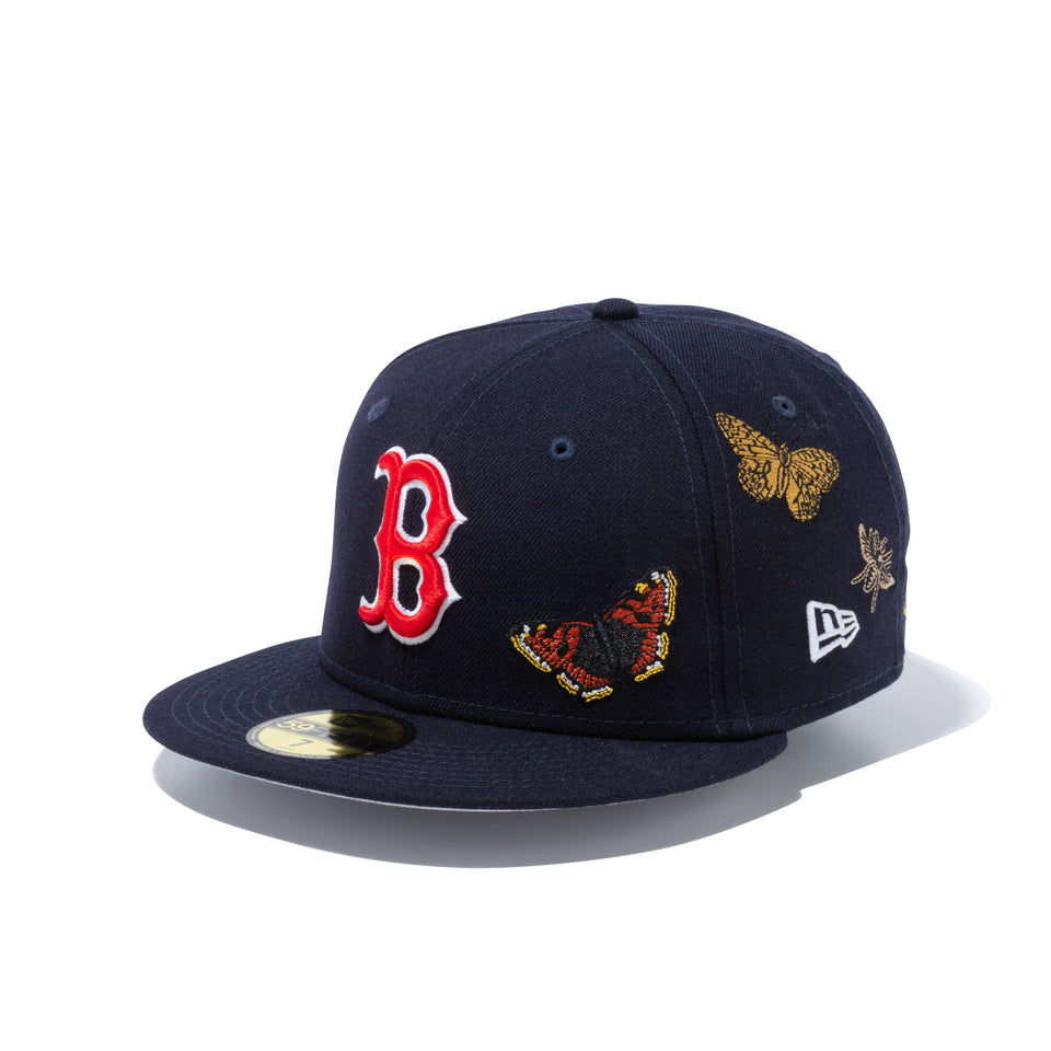 59FIFTY Felt ボストン・レッドソックス Butterfly Garden グレーアンダーバイザー - 12849892-700| NEW ERA ニューエラ公式オンラインストア