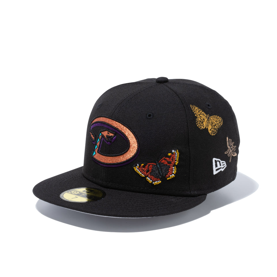 59FIFTY Felt クーパーズタウン アリゾナ・ダイヤモンドバックス Butterfly Garden グレーアンダーバイザー | NEW ERA ニューエラ公式オンラインストア