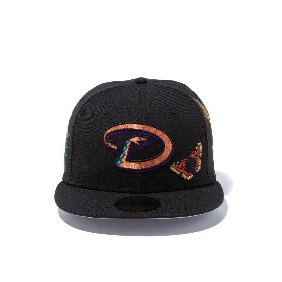 59FIFTY Felt クーパーズタウン アリゾナ・ダイヤモンドバックス Butterfly Garden グレーアンダーバイザー - 12849893-700| NEW ERA ニューエラ公式オンラインストア