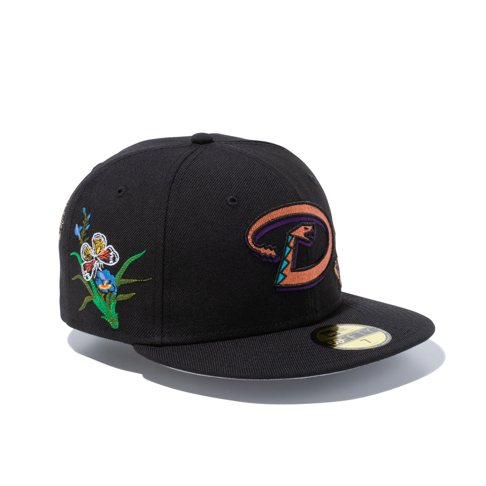 59FIFTY Felt クーパーズタウン アリゾナ・ダイヤモンドバックス Butterfly Garden グレーアンダーバイザー - 12849893-700| NEW ERA ニューエラ公式オンラインストア