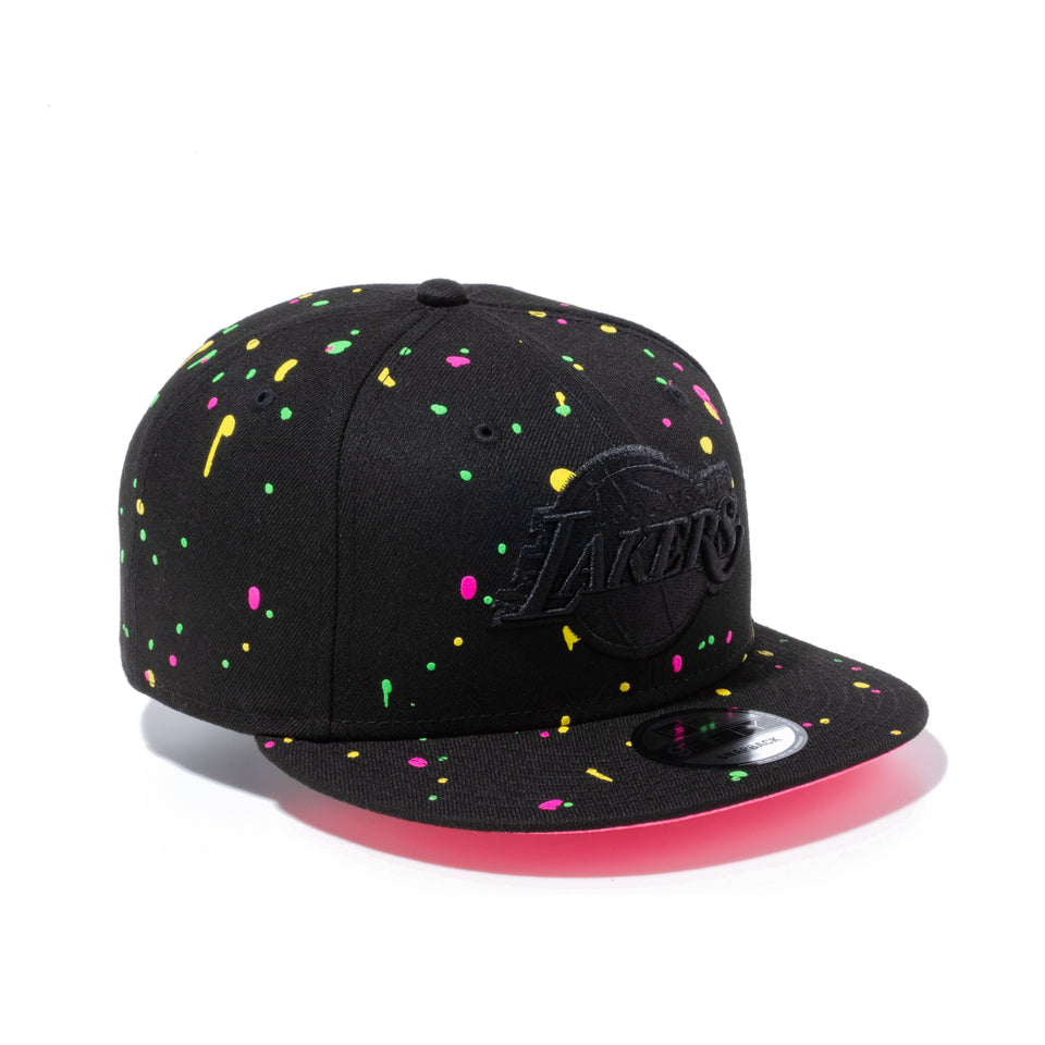 9FIFTY Neon Splatter ロサンゼルス・レイカーズ ブラック ピンクアンダーバイザー