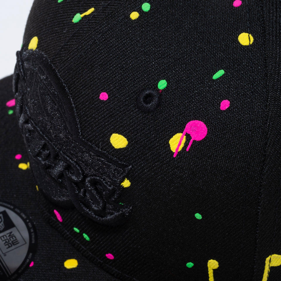 9FIFTY Neon Splatter ロサンゼルス・レイカーズ ブラック ピンクアンダーバイザー