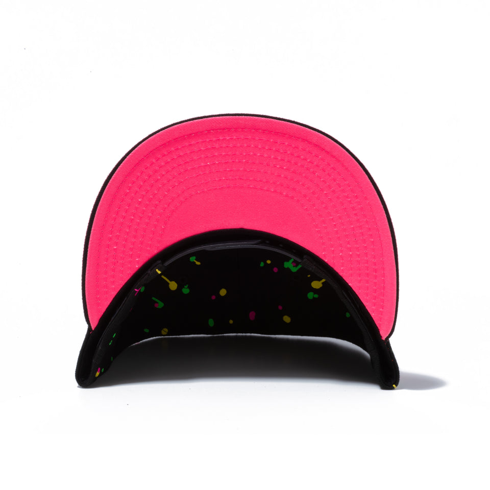 9FIFTY Neon Splatter ロサンゼルス・レイカーズ ブラック ピンクアンダーバイザー