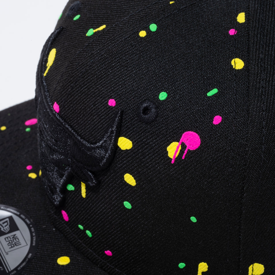 9FIFTY Neon Splatter シカゴ・ブルズ ブラック ピンクアンダーバイザー