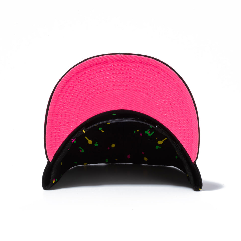 9FIFTY Neon Splatter シカゴ・ブルズ ブラック ピンクアンダーバイザー