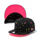 9FIFTY Neon Splatter シカゴ・ブルズ ブラック ピンクアンダーバイザー