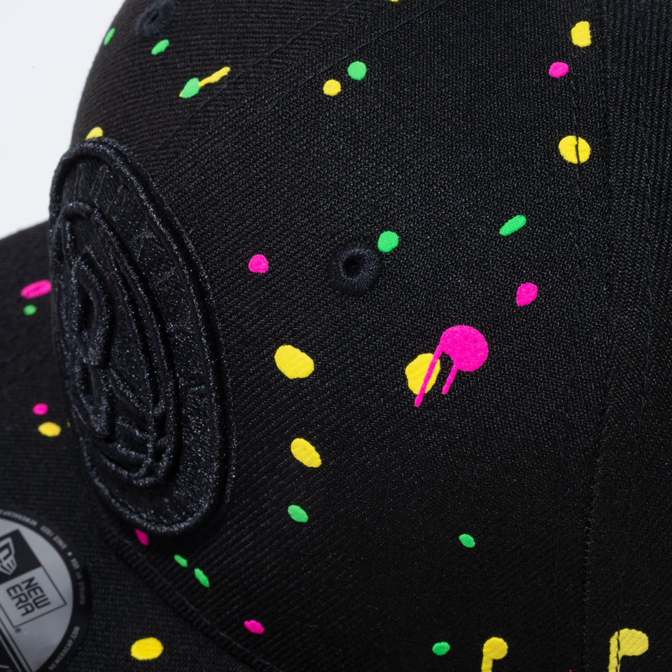 9FIFTY Neon Splatter ブルックリン・ネッツ ブラック ピンクアンダーバイザー