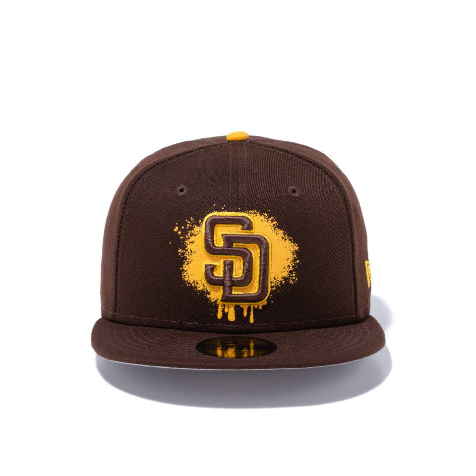 59FIFTY MLB Dripping Paint サンディエゴ・パドレス グレーアンダーバイザー