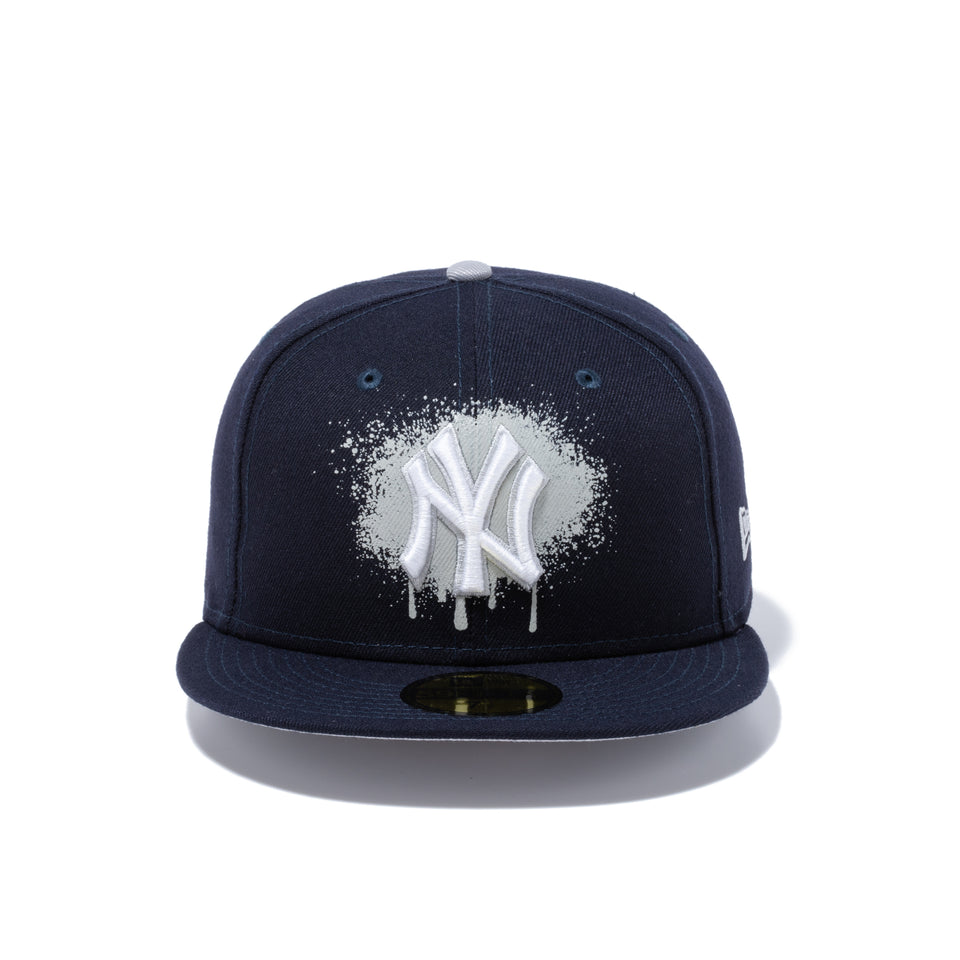 59FIFTY MLB Dripping Paint ニューヨーク・ヤンキース グレーアンダーバイザー