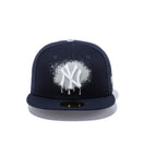 59FIFTY MLB Dripping Paint ニューヨーク・ヤンキース グレーアンダーバイザー