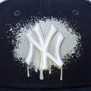 59FIFTY MLB Dripping Paint ニューヨーク・ヤンキース グレーアンダーバイザー