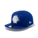59FIFTY MLB Dripping Paint ロサンゼルス・ドジャース グレーアンダーバイザー