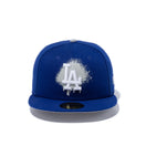 59FIFTY MLB Dripping Paint ロサンゼルス・ドジャース グレーアンダーバイザー