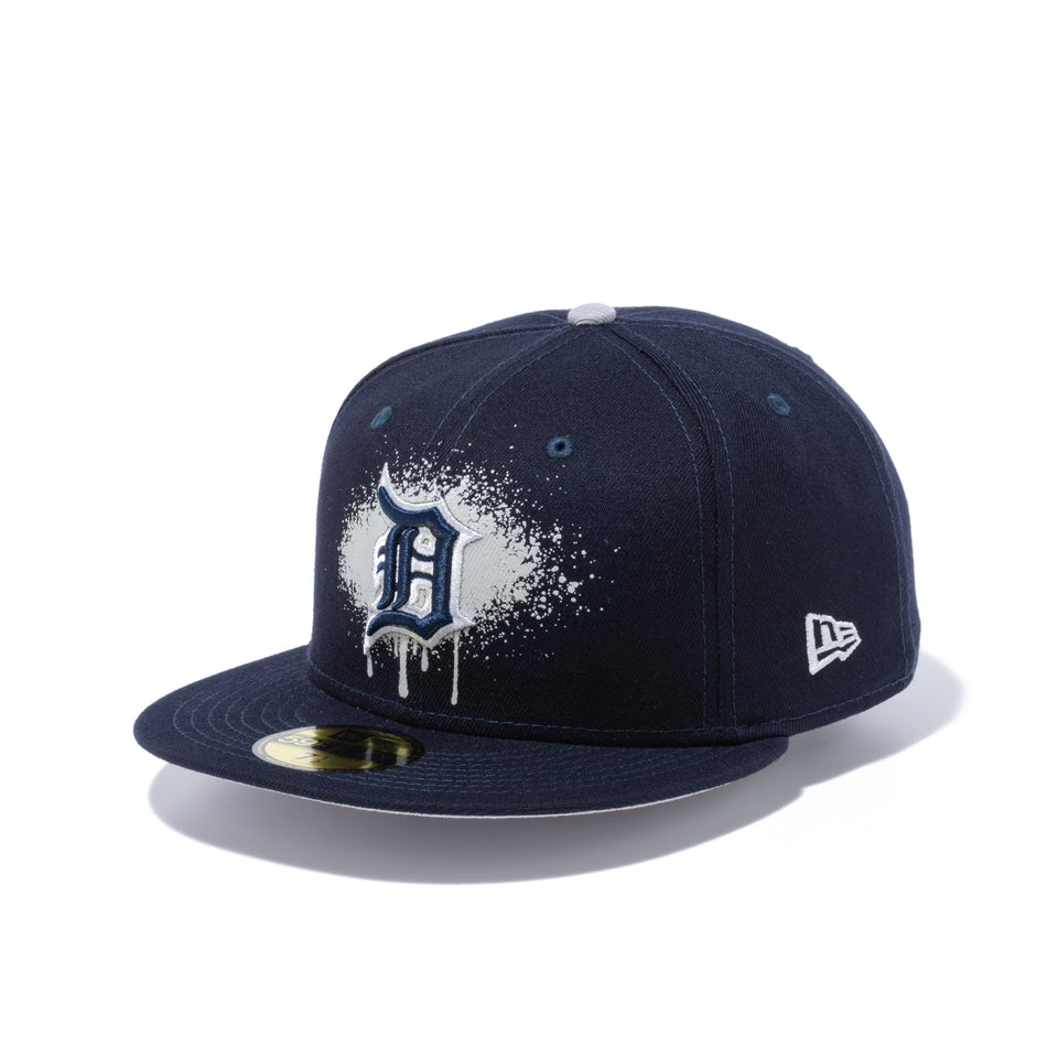 59FIFTY MLB Dripping Paint デトロイト・タイガース グレーアンダーバイザー