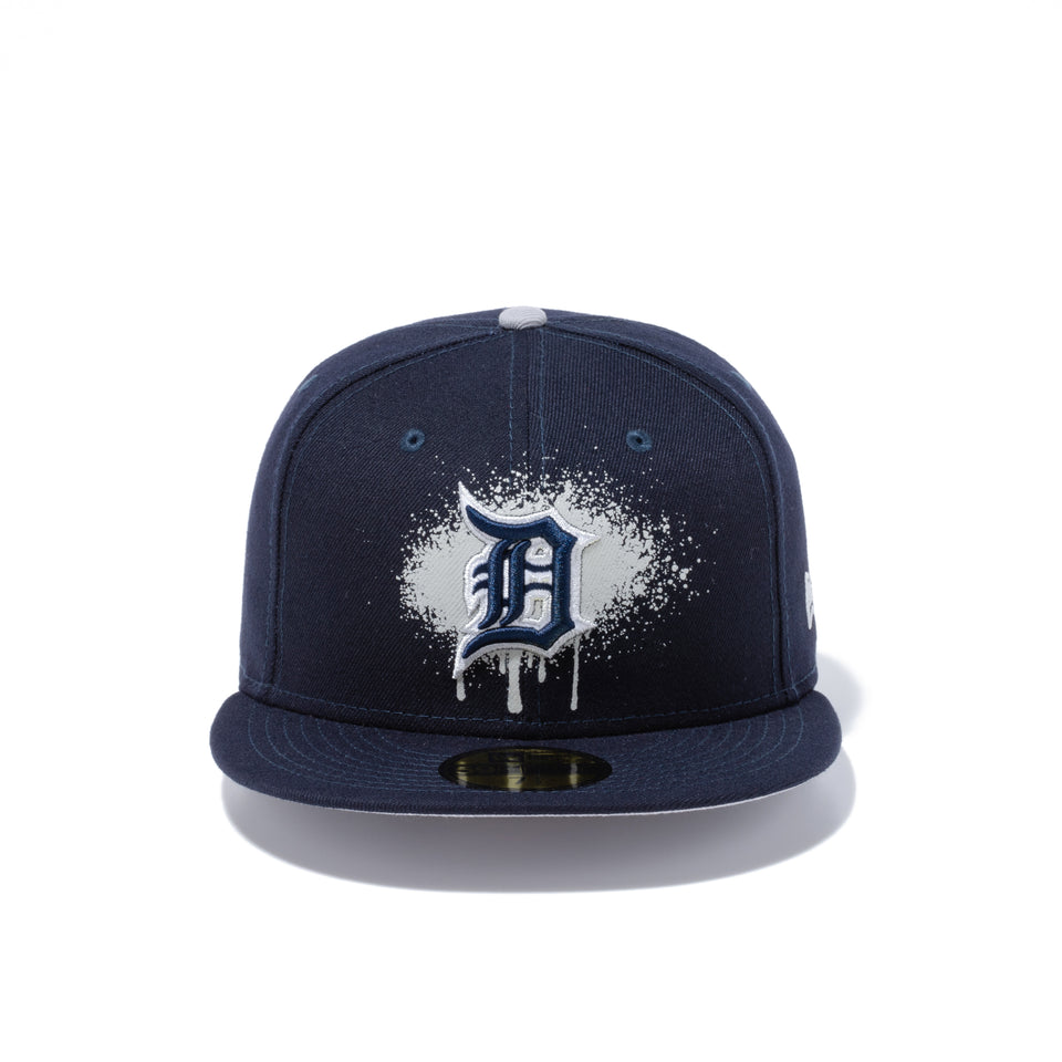 59FIFTY MLB Dripping Paint デトロイト・タイガース グレーアンダーバイザー