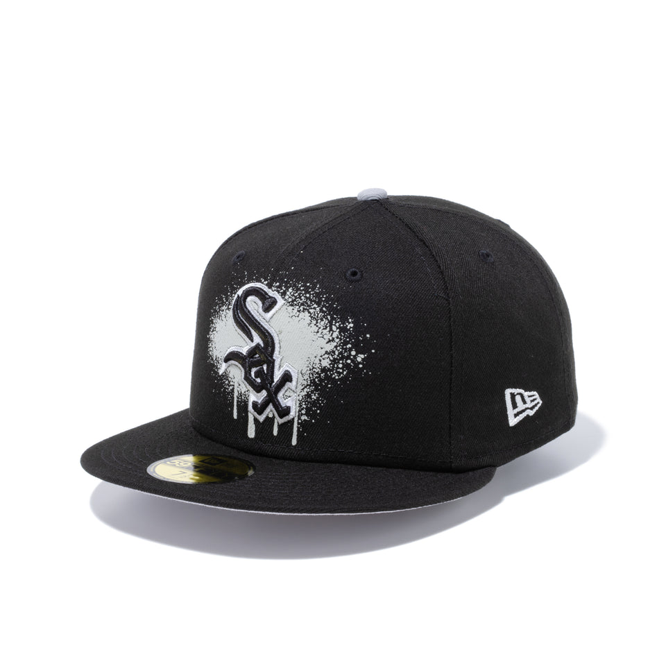 59FIFTY MLB Dripping Paint シカゴ・ホワイトソックス グレーアンダーバイザー