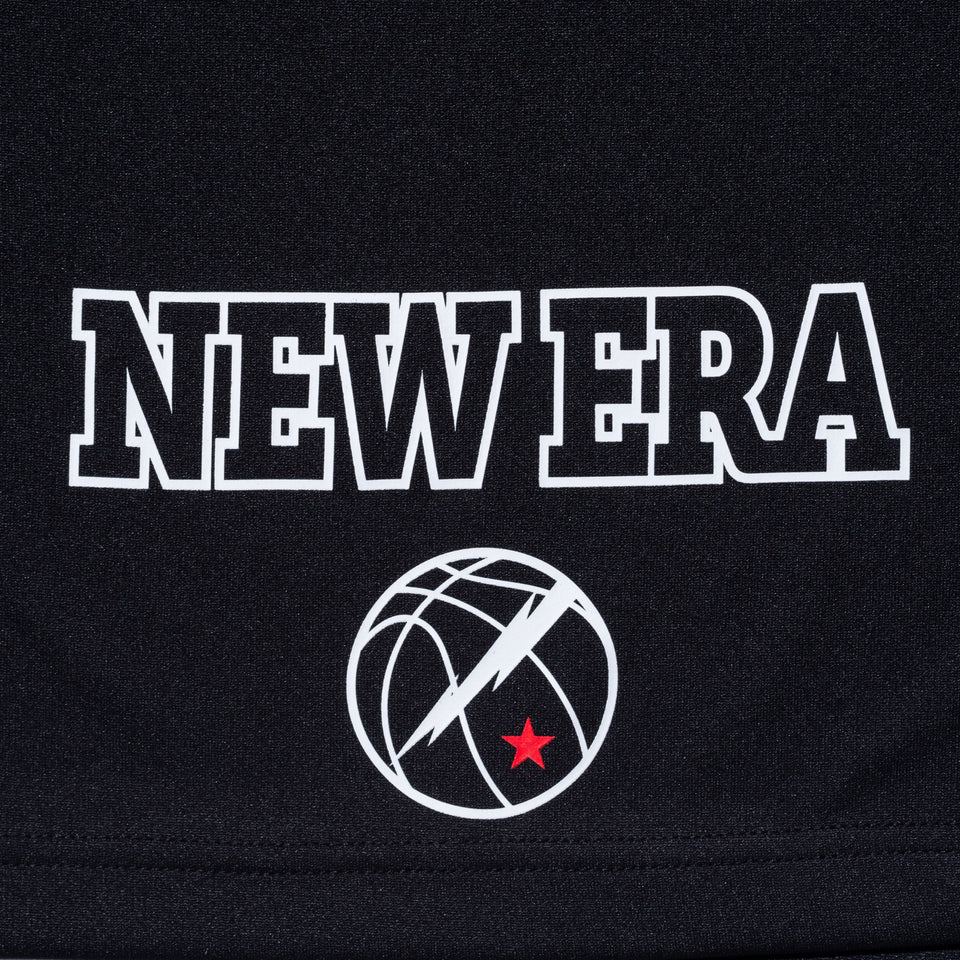 ハーフパンツ NEW ERA サンダーロゴ バスケットボール ブラック【NEW ERA BASKETBALL】