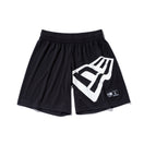 ハーフパンツ NEW ERA フラッグロゴ ブラック × ホワイト【NEW ERA BASKETBALL】