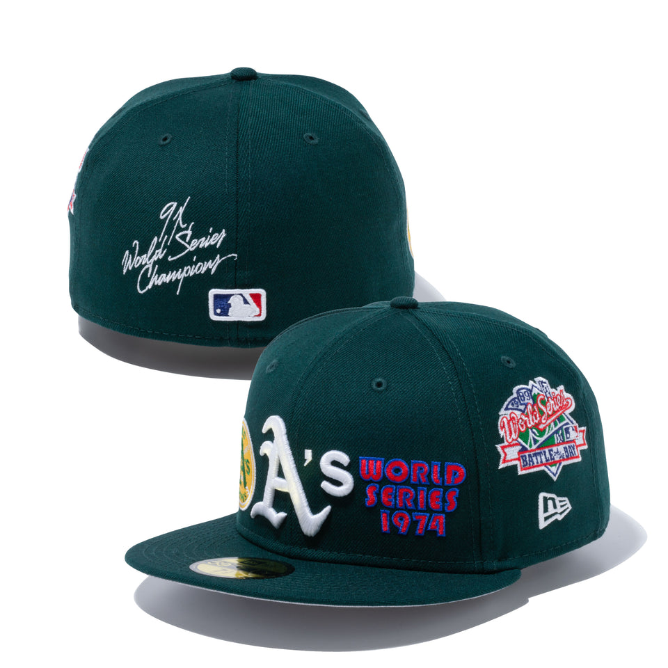 59FIFTY World Champions オークランド・アスレチックス グレーアンダーバイザー