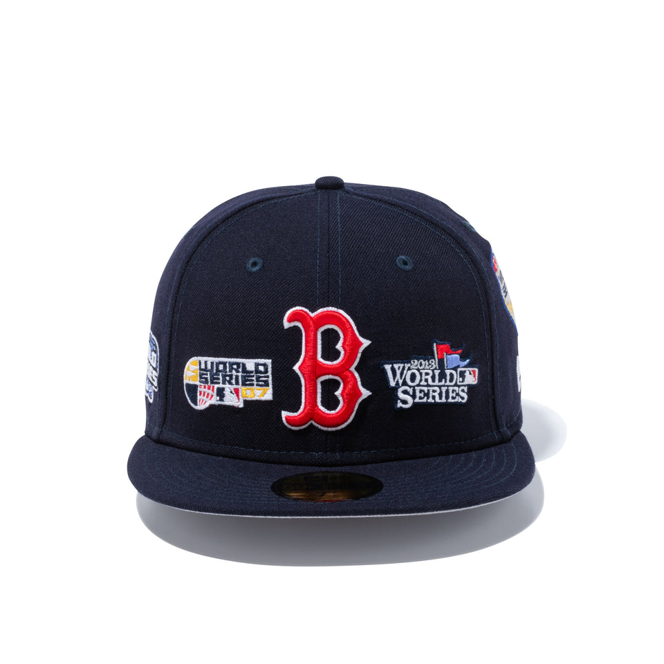 59FIFTY World Champions ボストン・レッドソックス グレーアンダーバイザー