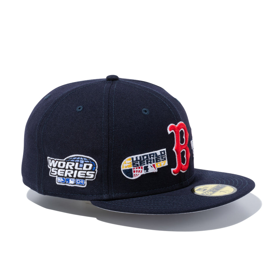 59FIFTY World Champions ボストン・レッドソックス グレーアンダーバイザー