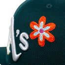 59FIFTY Chain Stitch Floral オークランド・アスレチックス ピンクアンダーバイザー