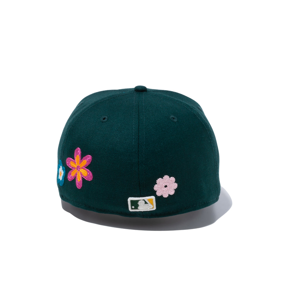 59FIFTY Chain Stitch Floral オークランド・アスレチックス ピンクアンダーバイザー