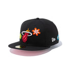 59FIFTY Chain Stitch Floral マイアミ・ヒート ピンクアンダーバイザー