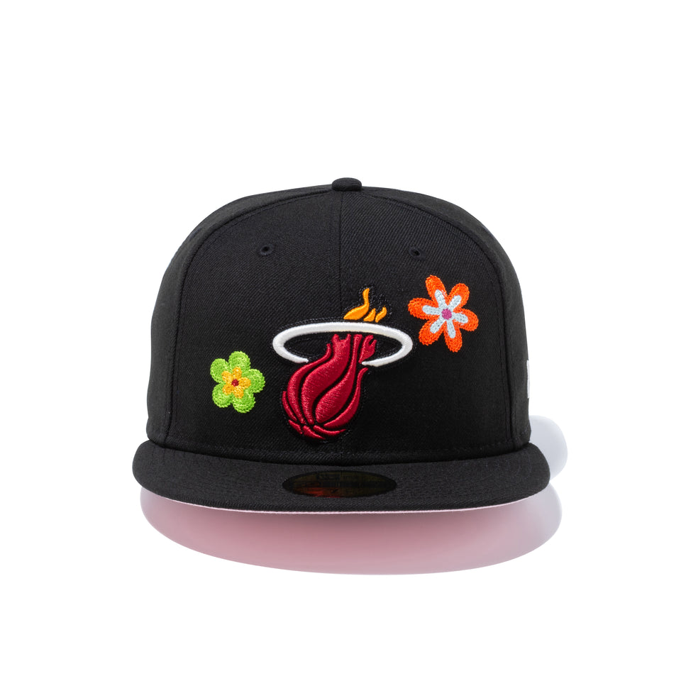 59FIFTY Chain Stitch Floral マイアミ・ヒート ピンクアンダーバイザー