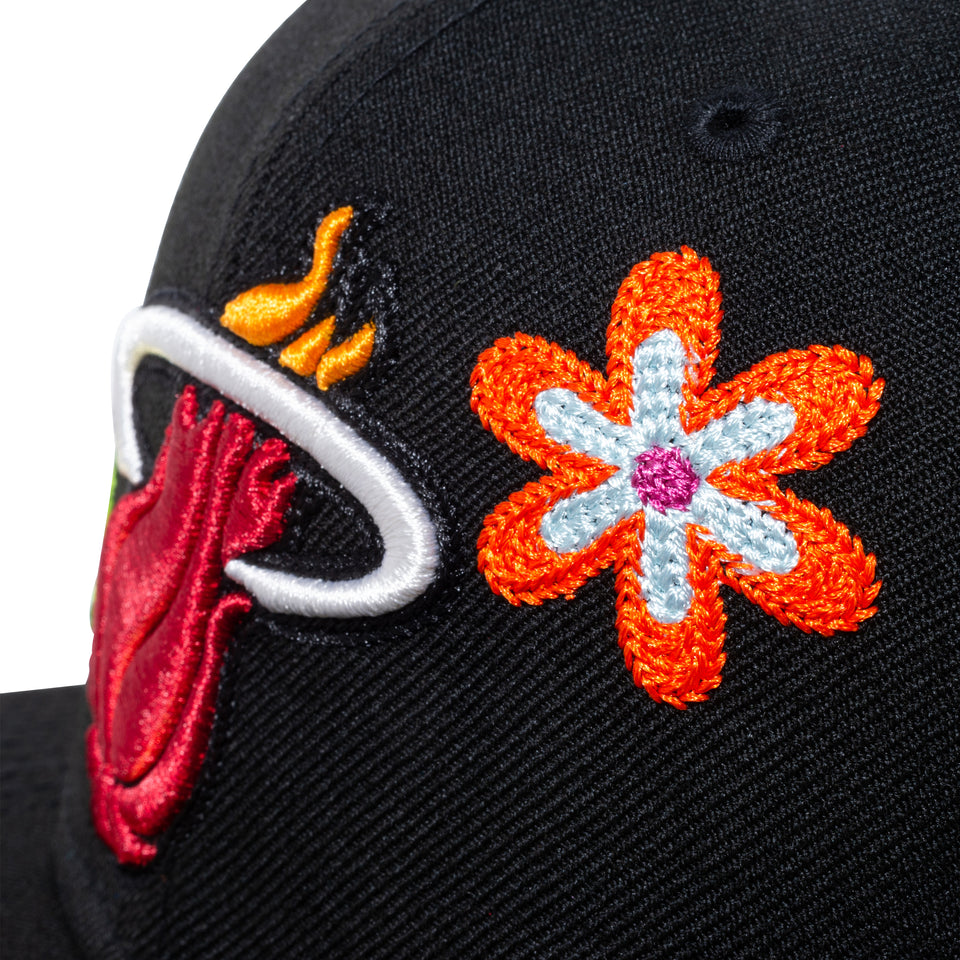 59FIFTY Chain Stitch Floral マイアミ・ヒート ピンクアンダーバイザー