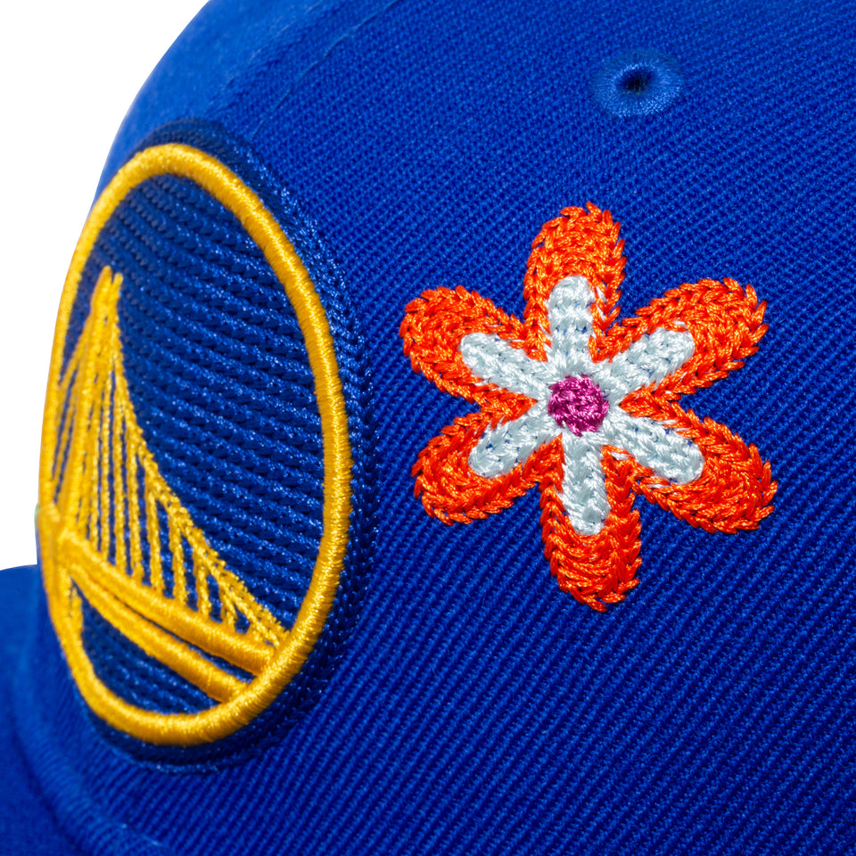 59FIFTY Chain Stitch Floral ゴールデンステート・ウォリアーズ ピンクアンダーバイザー