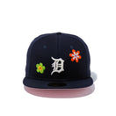 59FIFTY Chain Stitch Floral デトロイト・タイガース ピンクアンダーバイザー