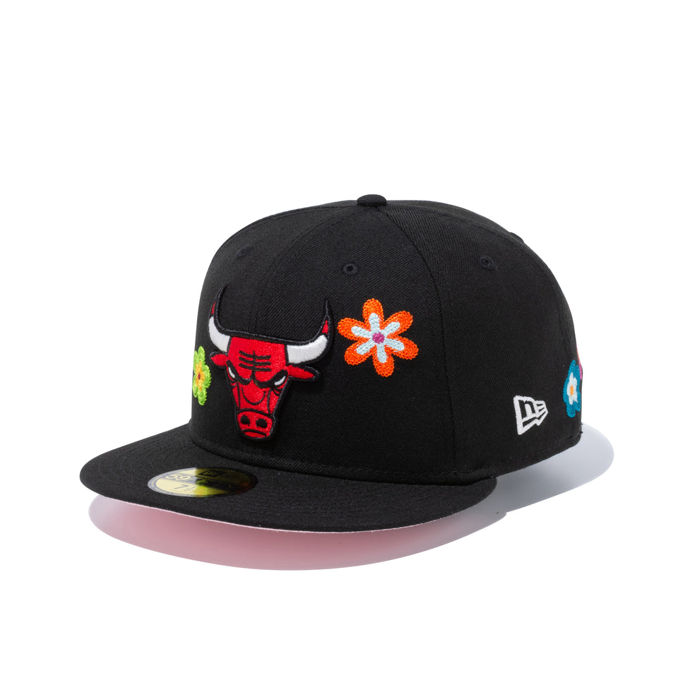 59FIFTY Chain Stitch Floral シカゴ・ブルズ ピンクアンダーバイザー