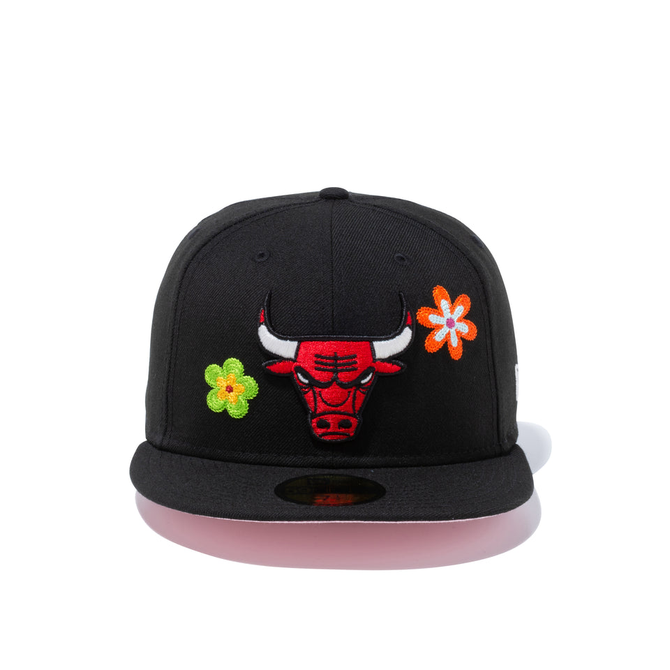 59FIFTY Chain Stitch Floral シカゴ・ブルズ ピンクアンダーバイザー