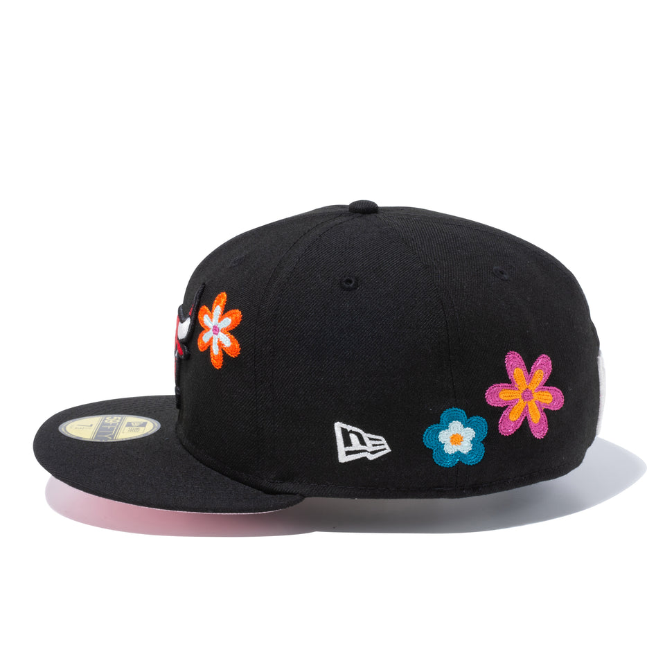 59FIFTY Chain Stitch Floral シカゴ・ブルズ ピンクアンダーバイザー