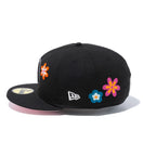 59FIFTY Chain Stitch Floral ブルックリン・ネッツ ピンクアンダーバイザー