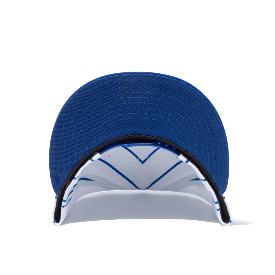9FIFTY 横浜DeNAベイスターズ ユニフォーム ホワイト / ロイヤルピンストライプ ライトロイヤルバイザー