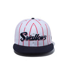 9FIFTY 東京ヤクルトスワローズ ユニフォーム ホワイト / スカーレットピンストライプ ネイビーバイザー