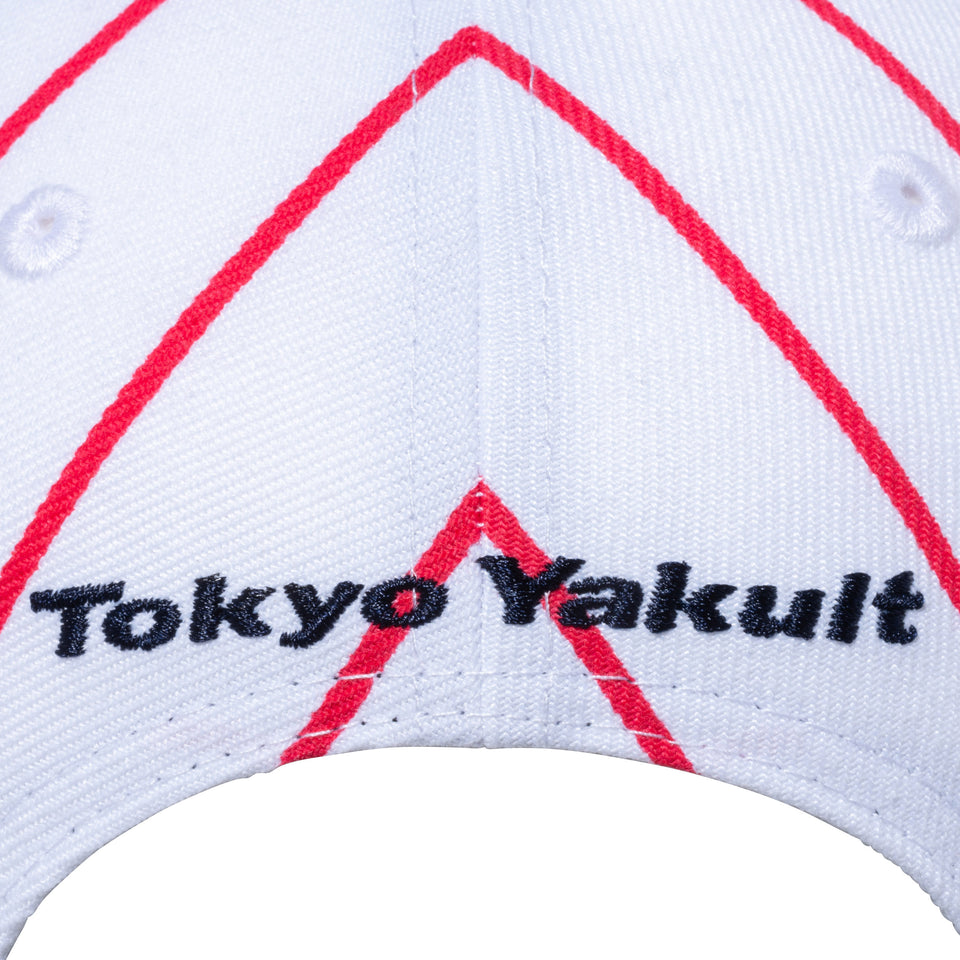 9FIFTY 東京ヤクルトスワローズ ユニフォーム ホワイト / スカーレットピンストライプ ネイビーバイザー