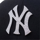 9FIFTY ラインストーンバッジ ニューヨーク・ヤンキース ブラック × シルバー