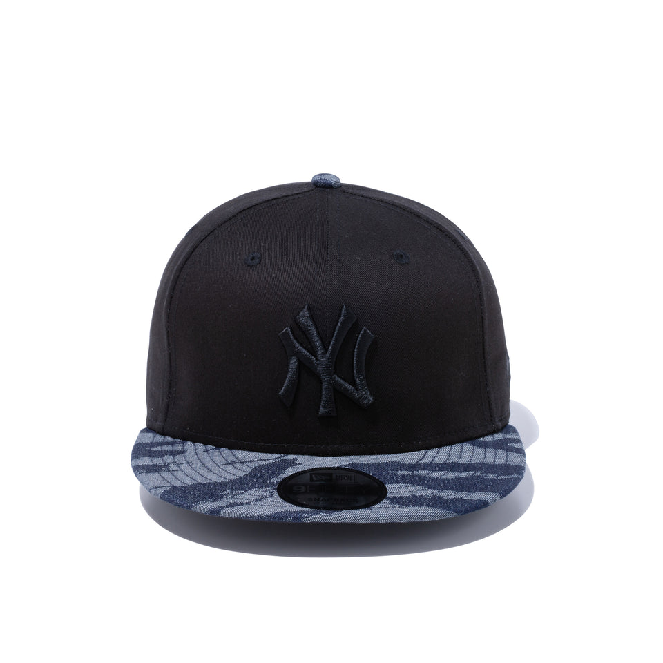 9FIFTY ニューヨーク・ヤンキース ジャカードデニム ブラック タイガーストライプカモバイザー
