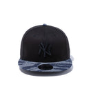 9FIFTY ニューヨーク・ヤンキース ジャカードデニム ブラック タイガーストライプカモバイザー