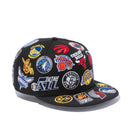 9FIFTY チームロゴオールオーバー NBA ブラック