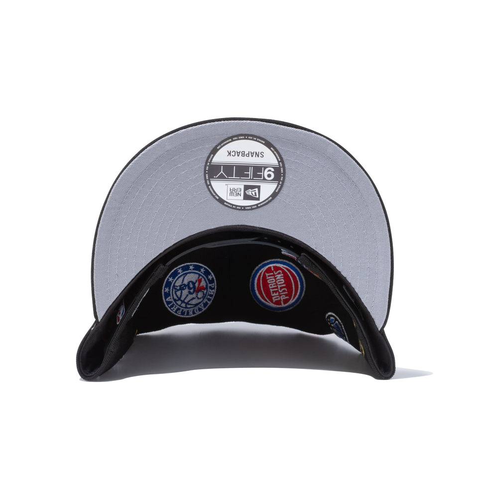 9FIFTY チームロゴオールオーバー NBA ブラック